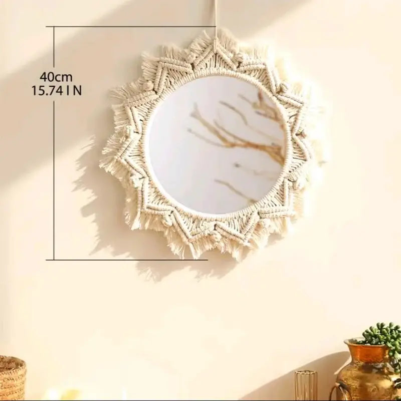 Home Interior collection - Boho macrame wall mirror