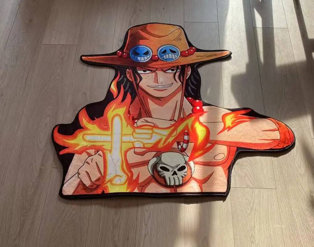 ONE PIECE Portgas D. Ace Cartoon Rug for Kids Room