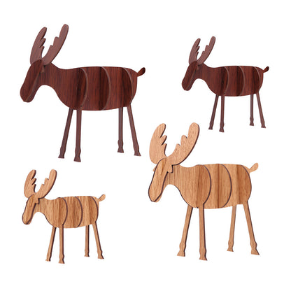 Wooden Christmas Reindeer Decor and Tree Ornament