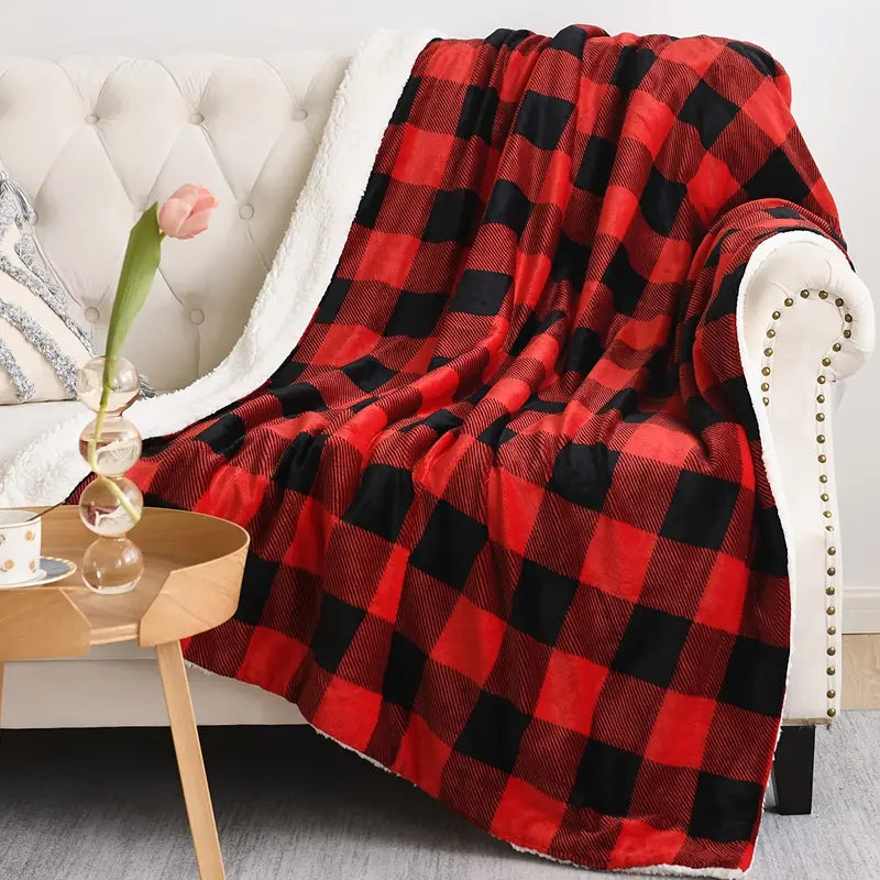 Super Soft Reversible Sherpa Fleece Throw Blanket