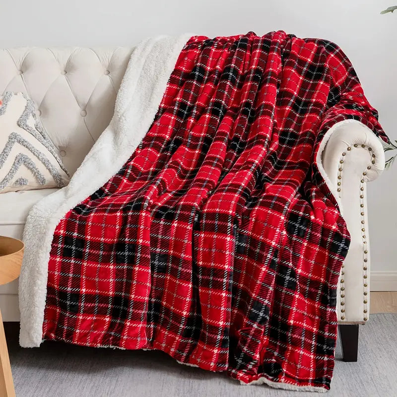 Super Soft Reversible Sherpa Fleece Throw Blanket