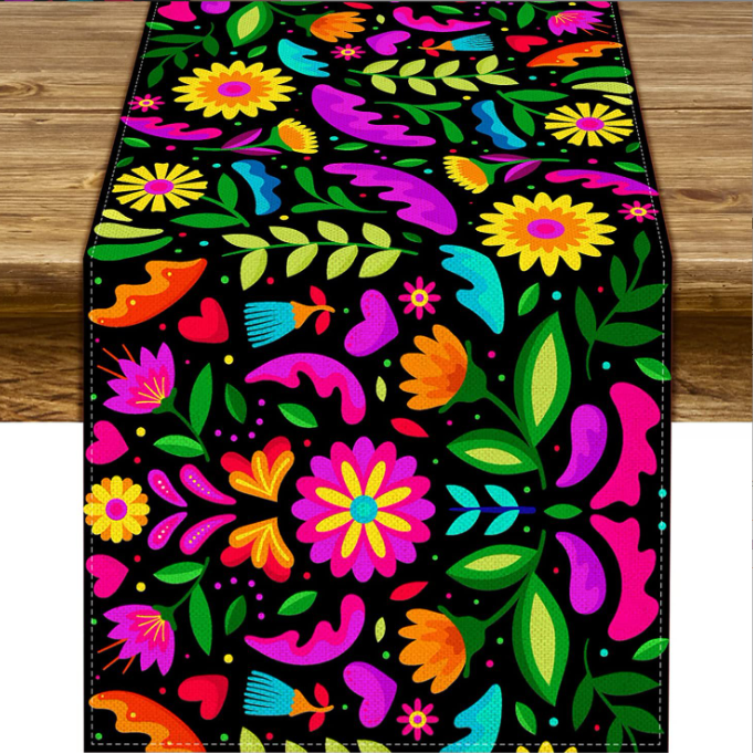 Linen Table Runner for Home and Restaurant Decoration