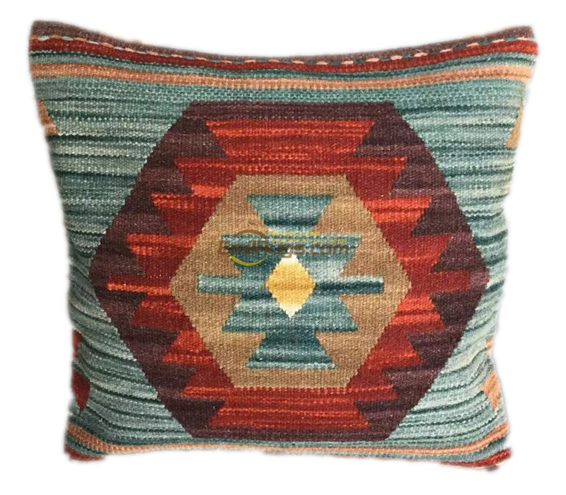 Handmade Kilim Pillow Case 60x60 - Decorative Woolen Gift