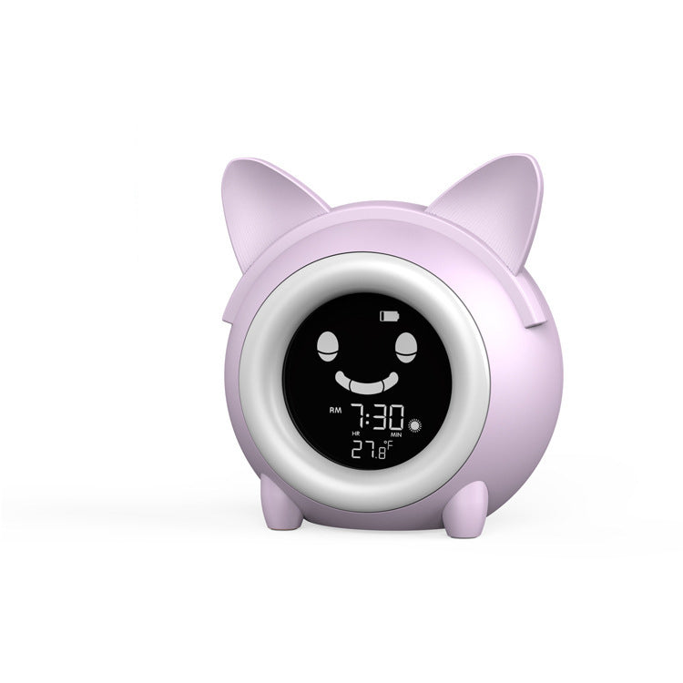 Creative Cartoon Alarm Clock with Night Light for Kids