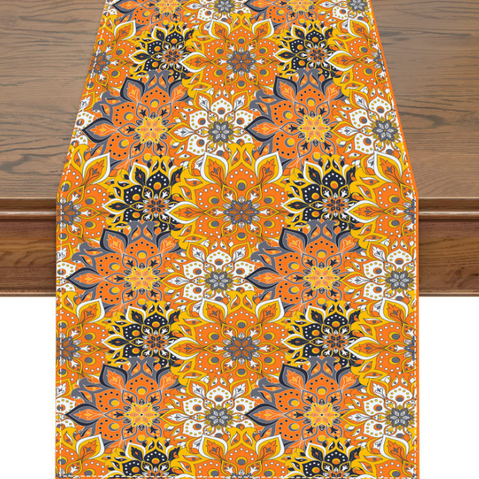 Linen Table Runner for Home and Restaurant Decoration