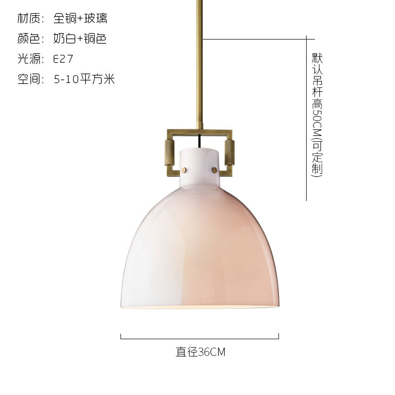 Vintage American Style Copper Pendant Light for Dining