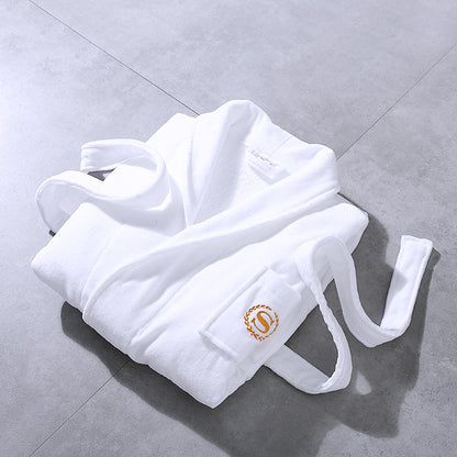 Hotel Quality Adult White Cotton Waffle Bathrobe