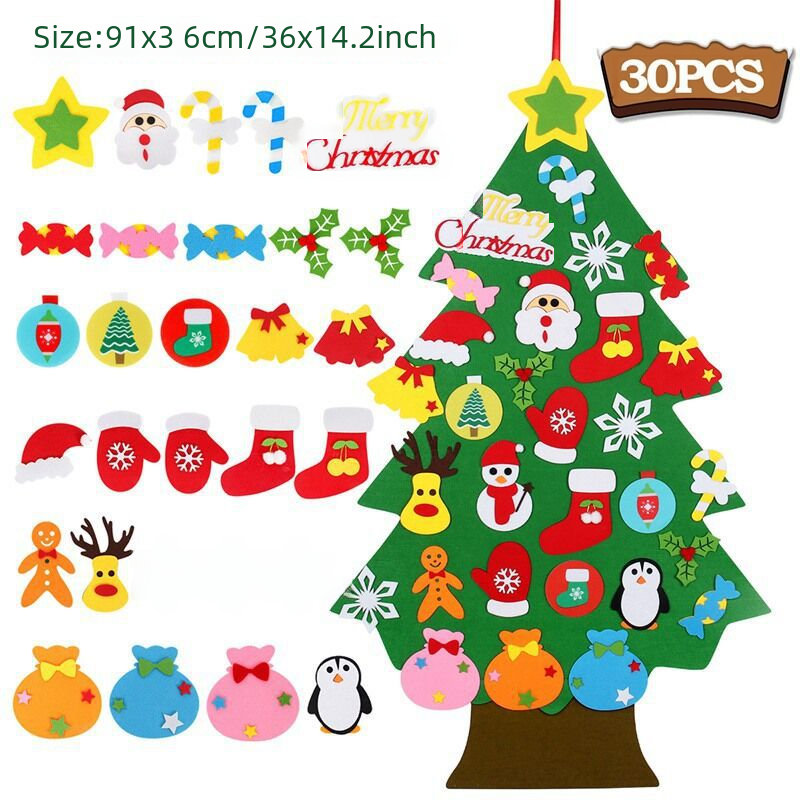 Felt Christmas Tree - DIY 3D Decoration for Holidays