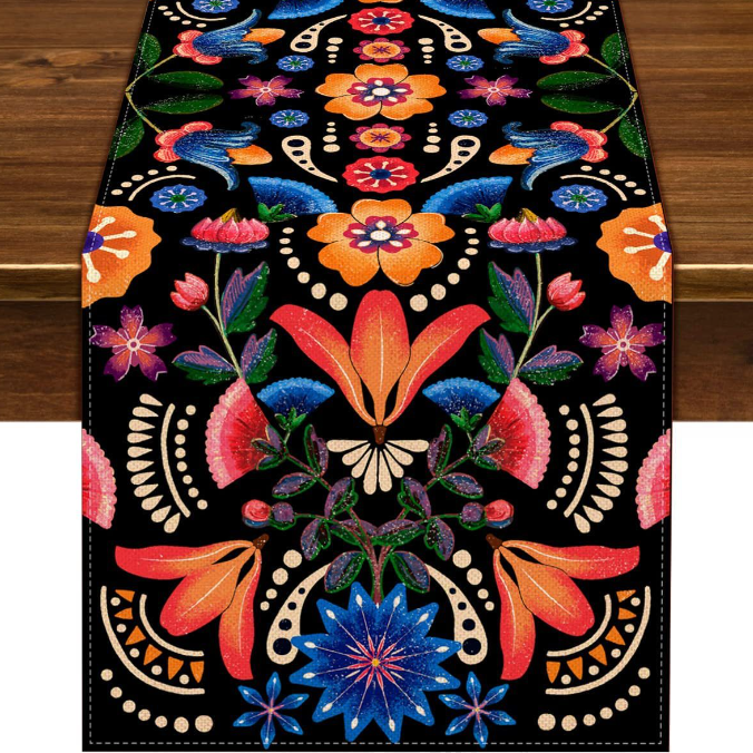 Linen Table Runner for Home and Restaurant Decoration
