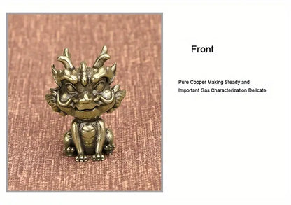 Brass Penguin Ornament - Desktop Sculpture for Decoration