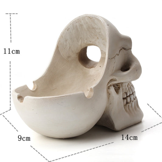 Creative European Skull Ashtray Resin Desktop Decor