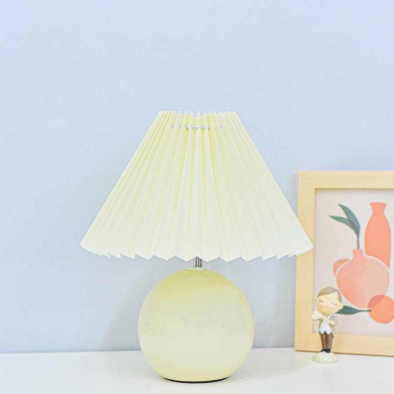 Textured Ceramic Mini Table Lamp for Small Spaces