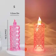 1pc Multicolor LED Flameless Candle with Halo Projection