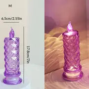 1pc Multicolor LED Flameless Candle with Halo Projection