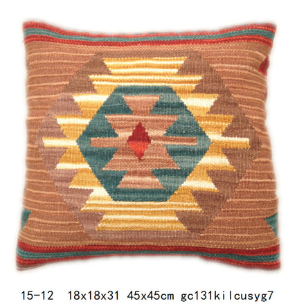 Handmade Kilim Pillow Case 60x60 - Decorative Woolen Gift