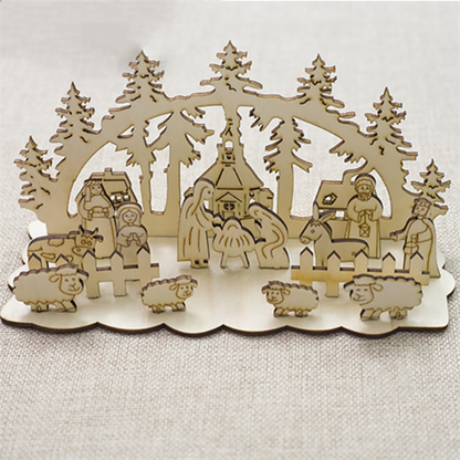 Christmas Wooden Table Decoration and 3D Ornament