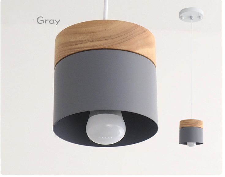 Solid Wood Pendant Light for Bedroom