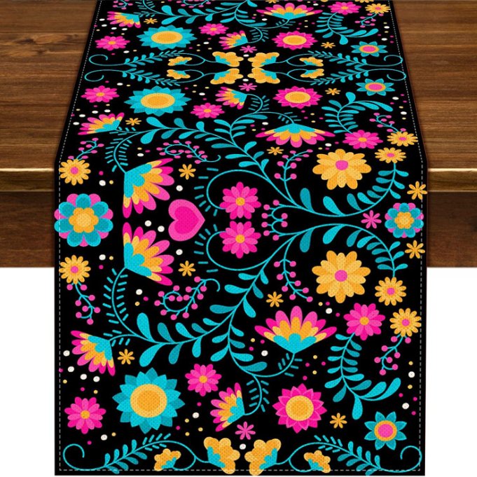 Linen Table Runner for Home and Restaurant Decoration