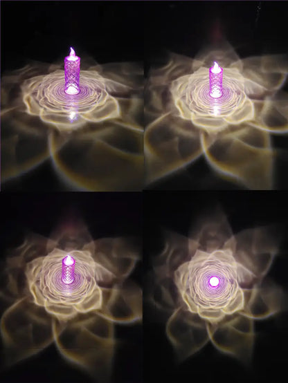 1pc Multicolor LED Flameless Candle with Halo Projection