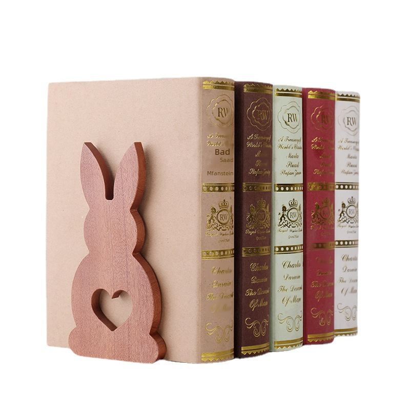 Wooden Bookend Rack for Students - Simple & Creative
