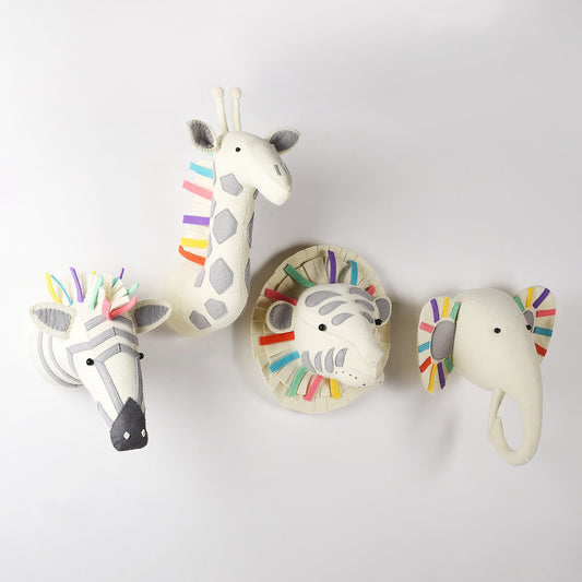 Handmade 3D Animal Wall Decor for Kids' Room