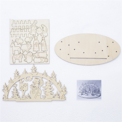 Christmas Wooden Table Decoration and 3D Ornament