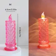 1pc Multicolor LED Flameless Candle with Halo Projection