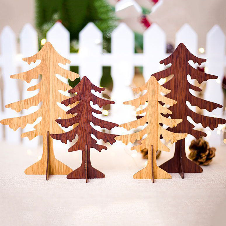 Wooden Christmas Reindeer Decor and Tree Ornament