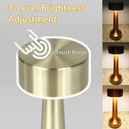Cordless Rechargeable LED Table Lamp for Home & Cafe