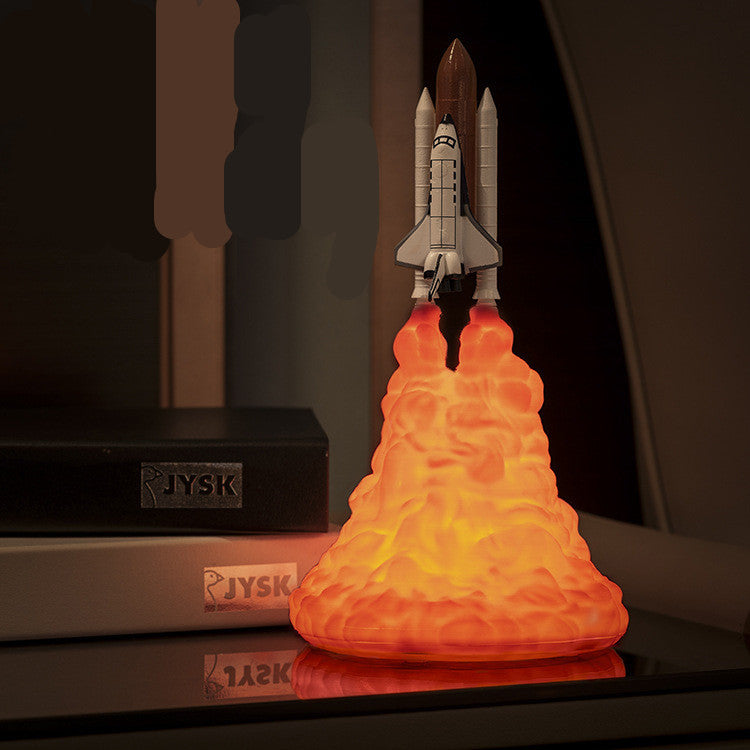 Creative Rocket Moon Night Light Table Lamp Decor