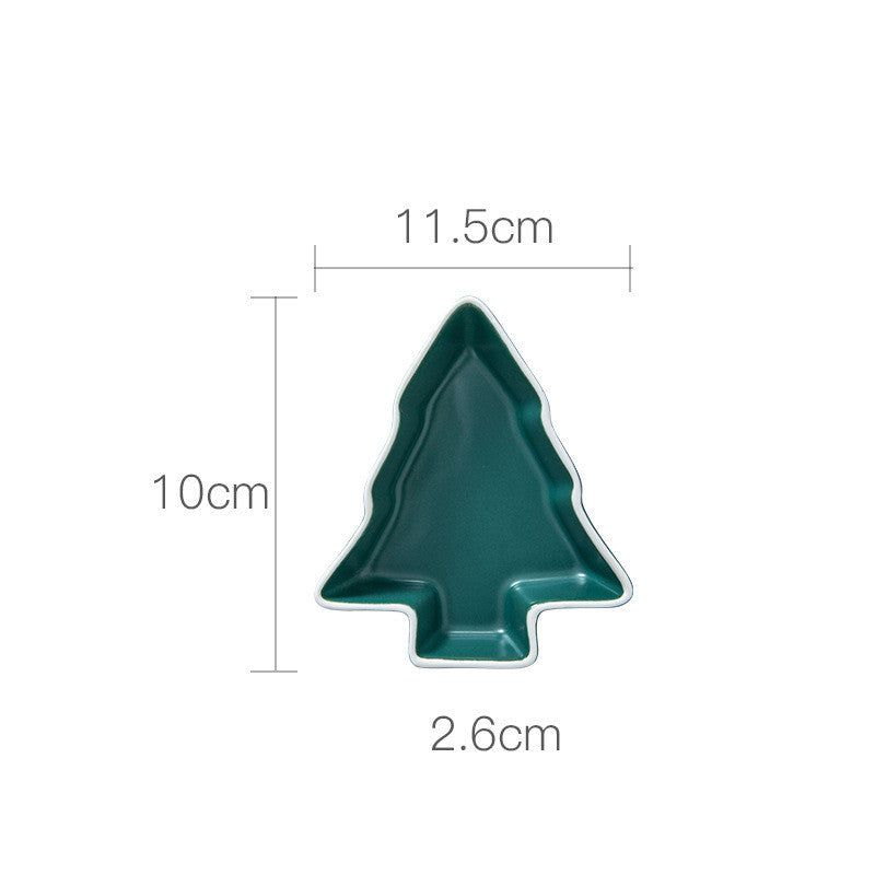 Creative Ceramic Christmas Tree Snack Dish Tableware