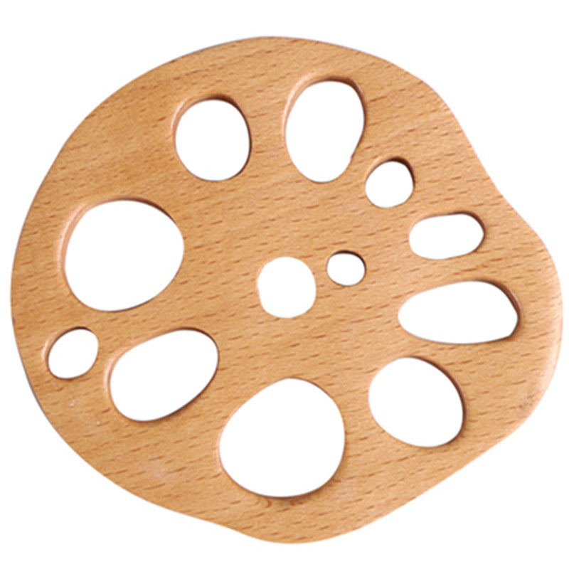 Lotus Root Coaster Set - Wooden Tea Cup Holder (Single)