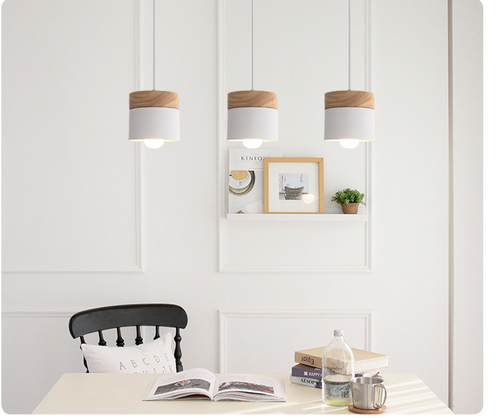 Solid Wood Pendant Light for Bedroom
