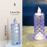 1pc Multicolor LED Flameless Candle with Halo Projection