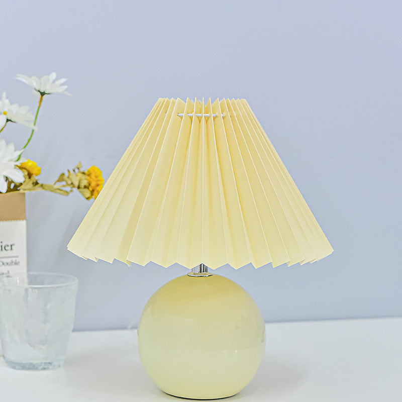 Textured Ceramic Mini Table Lamp for Small Spaces