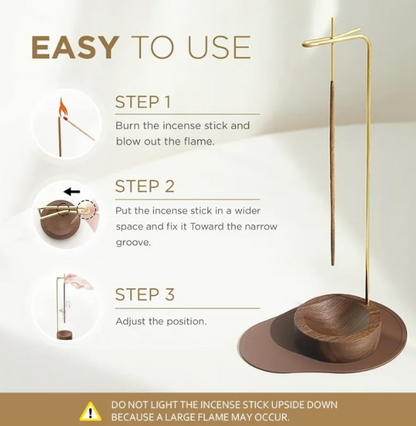 Wood Incense Holder