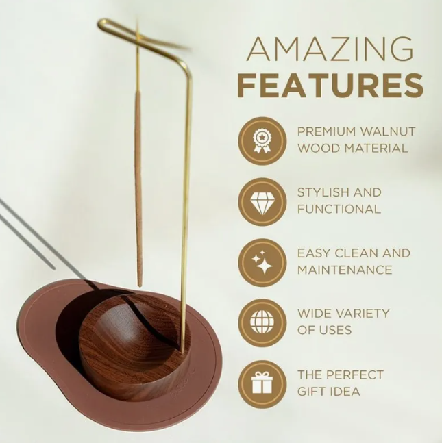 Wood Incense Holder