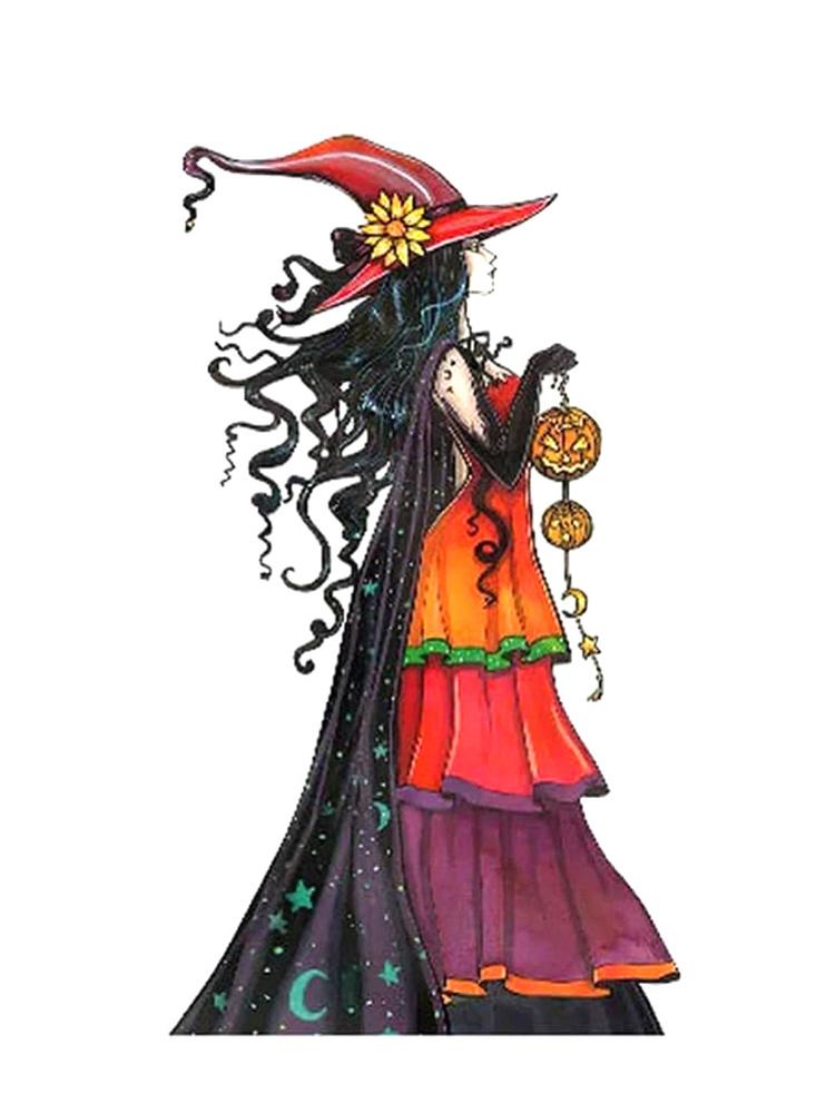 Halloween Metal Witch Sign for Garden Decor