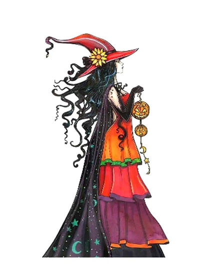 Halloween Metal Witch Sign for Garden Decor