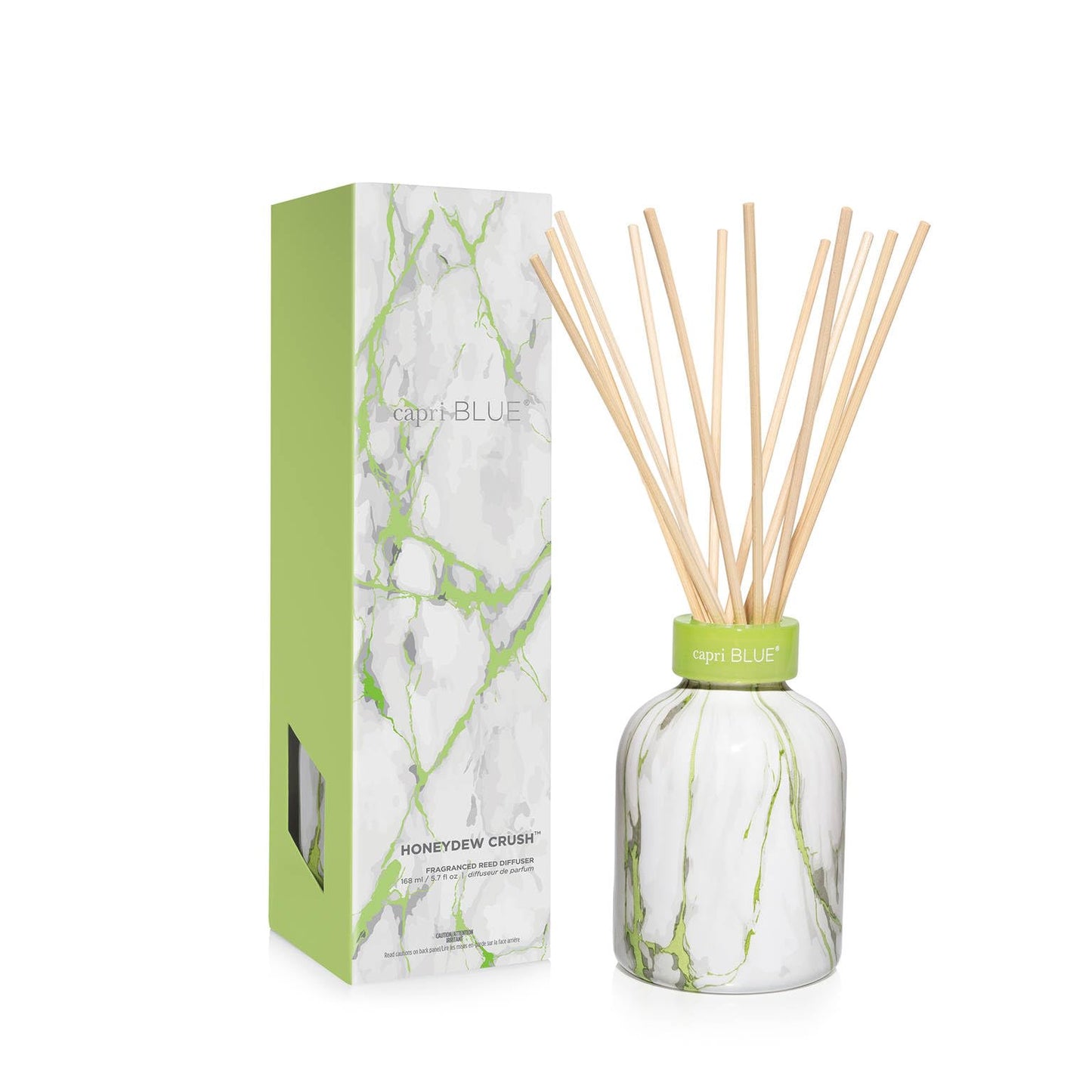 Capri Blue Reed Diffuser Set - Includes Modern Marble Oil Diffuser Diffuser Sticks & Aroma Diffuser Oil - Air Freshener - Diffusers for Home Decor - Honeydew Crush Diffuser Scents (5.7 fl oz)