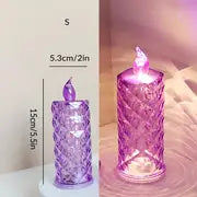 1pc Multicolor LED Flameless Candle with Halo Projection