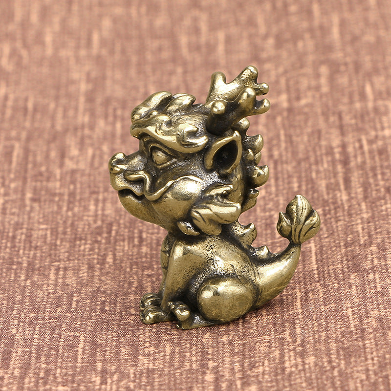 Brass Penguin Ornament - Desktop Sculpture for Decoration