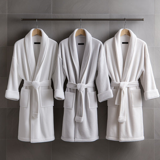 Plush Coral Fleece Bathrobe - Thick & Absorbent