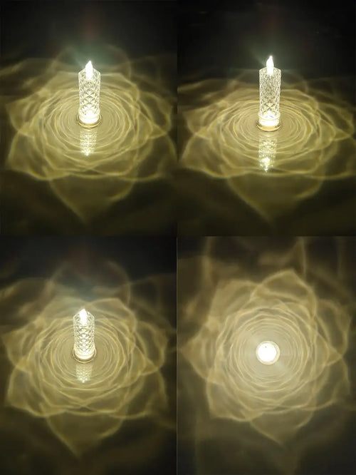 1pc Multicolor LED Flameless Candle with Halo Projection