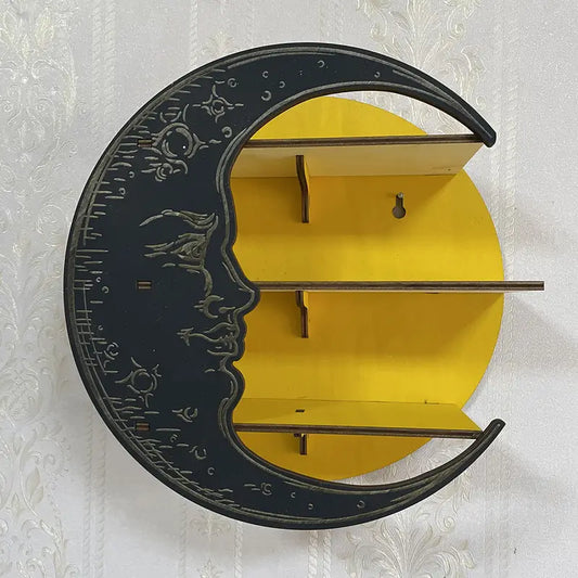 Moon Crystal Rack Shelf for Bedroom Wall Decor