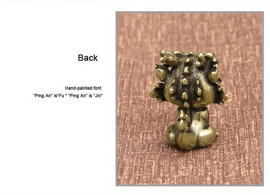 Brass Penguin Ornament - Desktop Sculpture for Decoration
