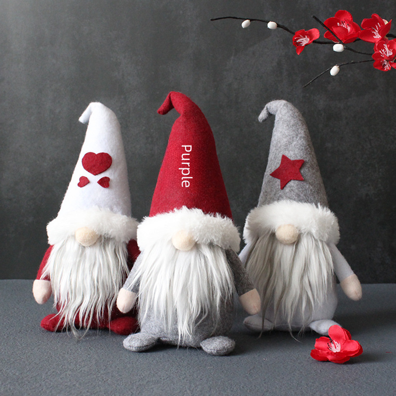Creative Hooded Faceless Doll Christmas Gnome Plush Decor