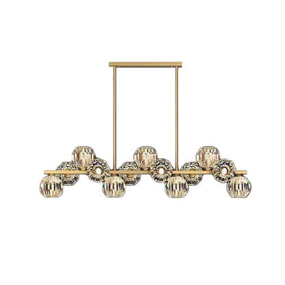 Modern Nordic Crystal Copper Dining Pendant Light