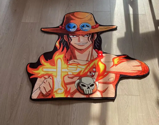ONE PIECE Portgas D. Ace Cartoon Rug for Kids Room