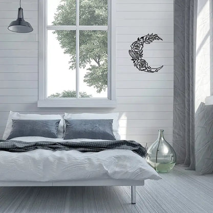 Boho Moon Phase Metal Wall Art for Home Decor